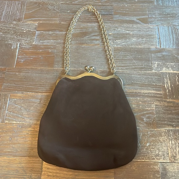 Vintage Triangle New York Suede Frame Purse🖤 - Picture 4 of 12